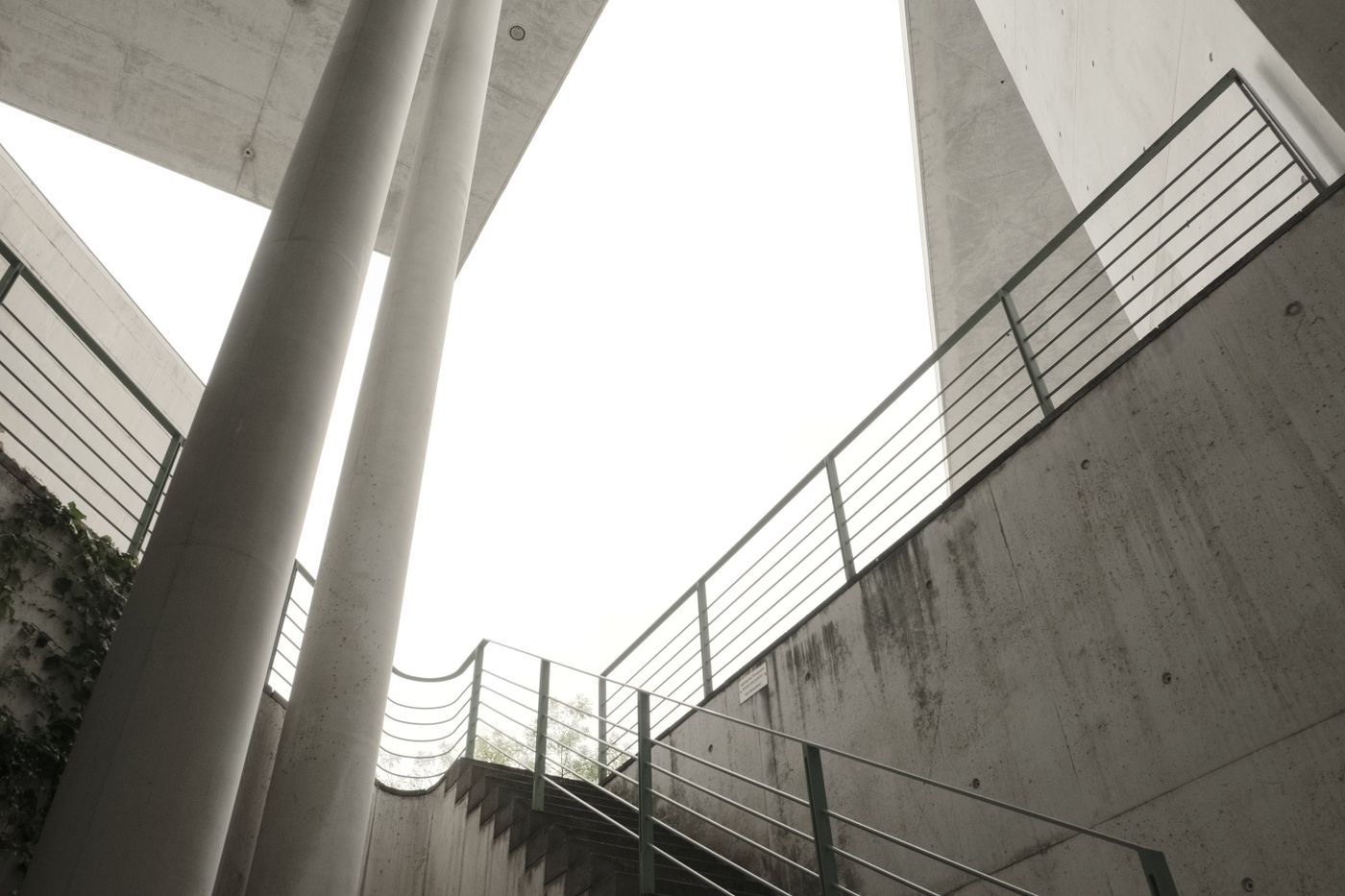 Stock architectural photograph of a concrete staircase, showing a portfolio image treatment.